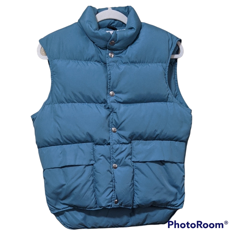 Woolrich puffy vest nylon snap front outerwear layering size small